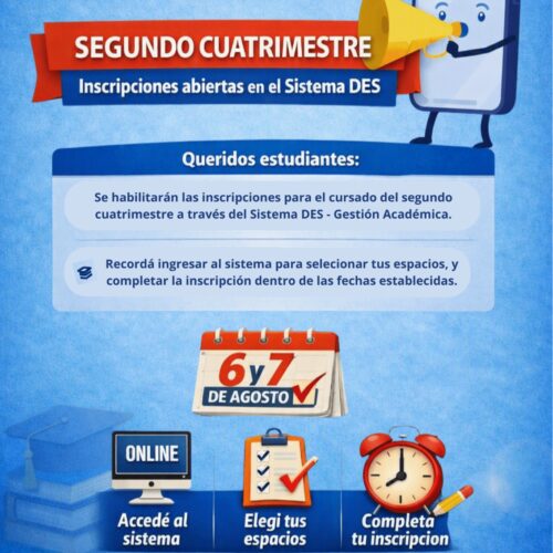 Inscripciones para 2do cuatrimestre